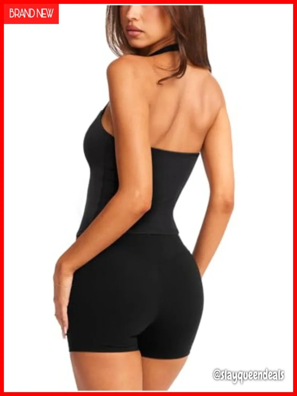 Women's Halter Sports Bra Workout Tank Top Crop Top Wirefree Sleeveless Y2K